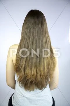 Beautiful long hair Stock Photos
