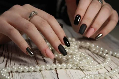 Beautiful long nails Stock Photos