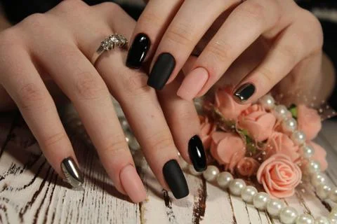 Beautiful long nails Stock Photos