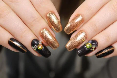 Beautiful long nails Stock Photos