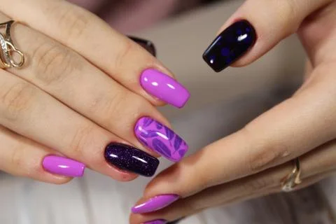 Beautiful long nails Stock Photos
