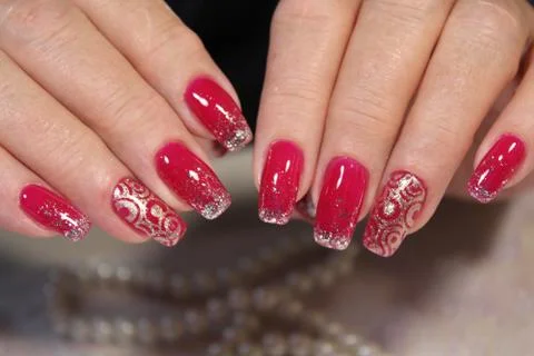 Beautiful long nails Stock Photos