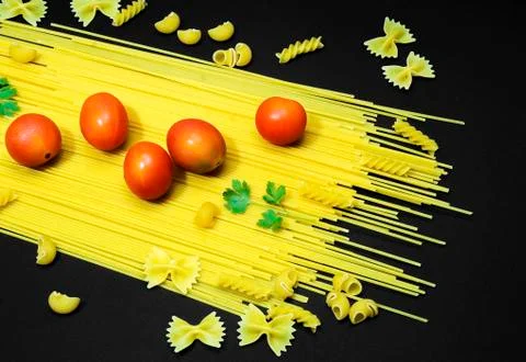 Beautiful long spaghetti Stock Photos