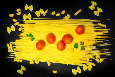 Beautiful long spaghetti Stock Photos