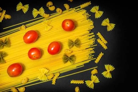 Beautiful long spaghetti Stock Photos