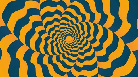 Beautiful loop footage 4k of a yellow, orange, dark blue that form an abstract Видео 201526553
