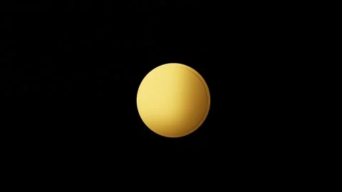Beautiful loop rotating golden coin Stock Footage 200688868
