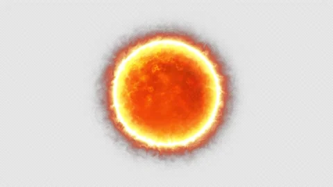 Beautiful loop of Sun with glowing circular ring Stock Footage 232516995