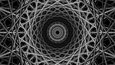 Beautiful looping animation between black and white wireframe structure. Stock Footage 145737708