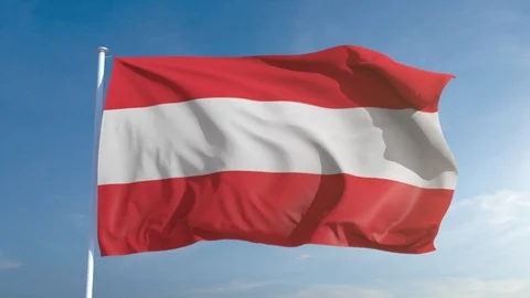 Beautiful looping Austria flag animation. Alpha, 50fps, Seamless Vidéo 85823294