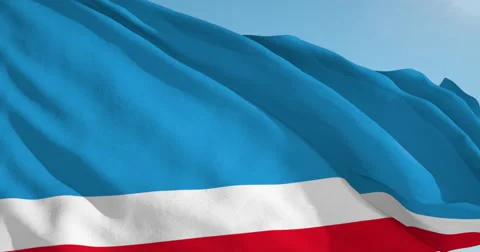 Beautiful looping flag blowing in wind: Gagauzia Stock Footage 63111490