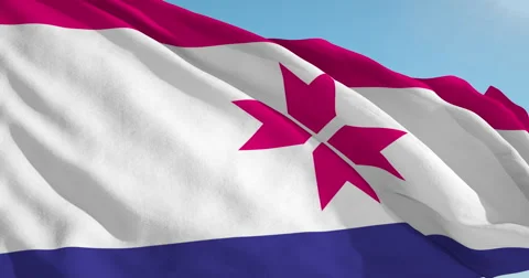 Beautiful looping flag blowing in wind: Mordvinia Stock Footage 63114372