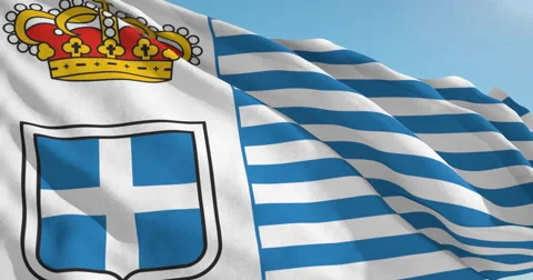 Beautiful looping flag blowing in wind: Seborga Stock Footage 63122453