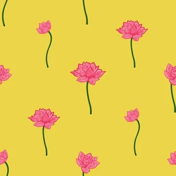 Beautiful lotus background for textile design Stock Illustration