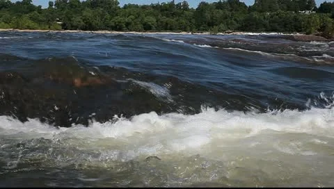 Beautiful low angle James River Stock Footage 11137112