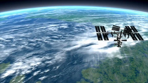 Beautiful low earth orbit view. Stock Footage 52496536