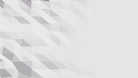 Beautiful Low Poly Surface Morphing in Abstract 3d Animation Stock Footage 107047744