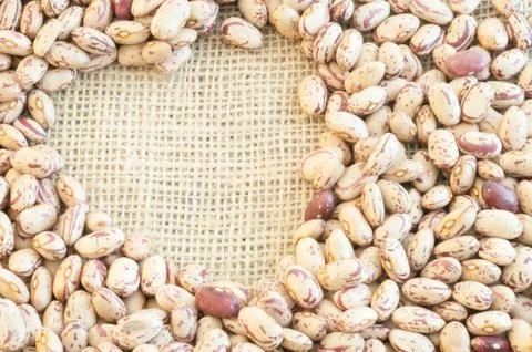 Beautiful macro of colored pinto beans Foto stock