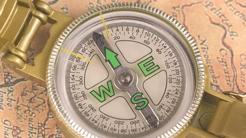 Beautiful Macro detail of compass Stock Footage 104927143