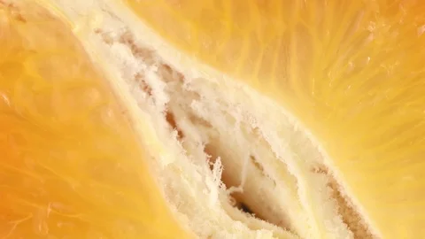 Beautiful macro details of orange fruit Stock Footage 101592771
