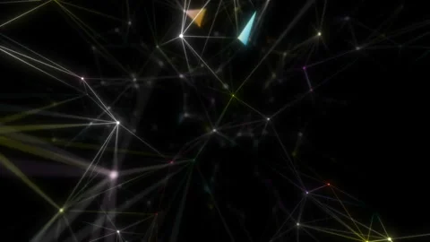 Beautiful magical black background. A bit of glow and neon effects. Video stock 113911643