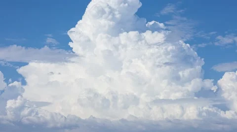 Beautiful magical white cloud, time lapse Stock Footage 52910807