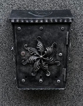 Beautiful mailbox mounted on a wall Stock Photos