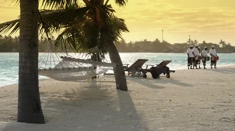Beautiful Maldives sandy beach 库存影片 49018350