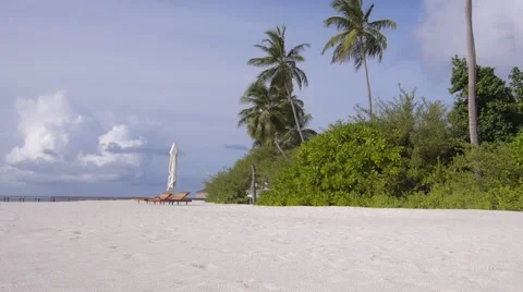 Beautiful Maldives sandy beach 库存影片 49109114