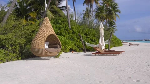 Beautiful Maldives sandy beach 库存影片 49109208