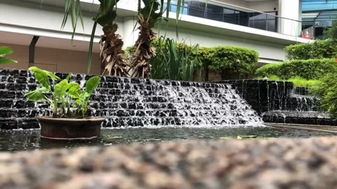 A beautiful man made pond Stock Footage 140877202