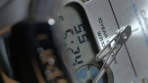 Beautiful Man watch with second arrow. Close up shot Stock Footage 73670651