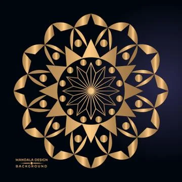 Beautiful Mandala Background Design Template 库存插图