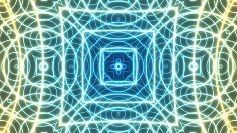 Beautiful mandala colorful trippy pattern animation peace and love Stock Footage 254395301