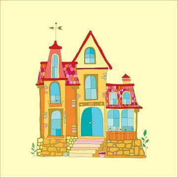 Beautiful mansion Stockillustratie