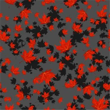 Beautiful maple seamless background Stock Illustration