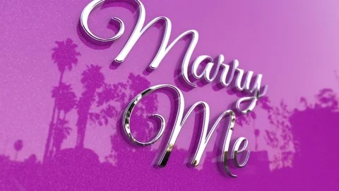 Beautiful Marry Me Title Stock Footage 81420469