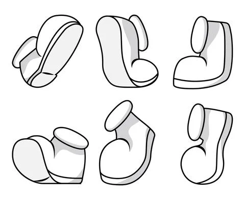 Beautiful mascot comic legs set with pose and position Stock Illustration