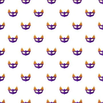Beautiful mask pattern seamless vector Stock Illustration