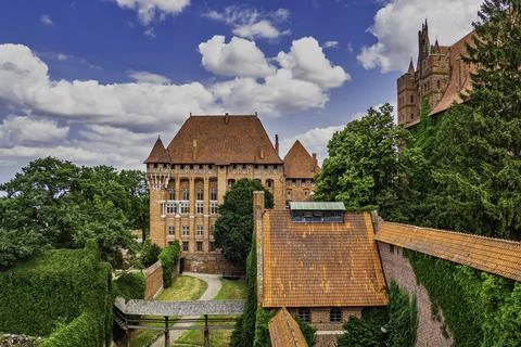 Beautiful Medieval Gothic Castle Complex - Malbork Castle, Poland Stock Photos