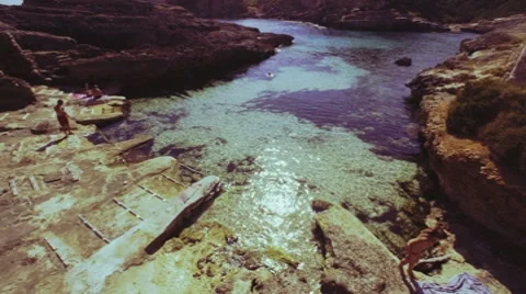 Beautiful mediterranean beach timelapse Stock Footage 7728660