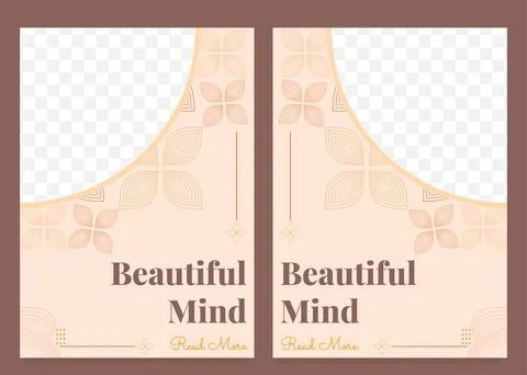 Beautiful mind flyer template collection Stock Illustration