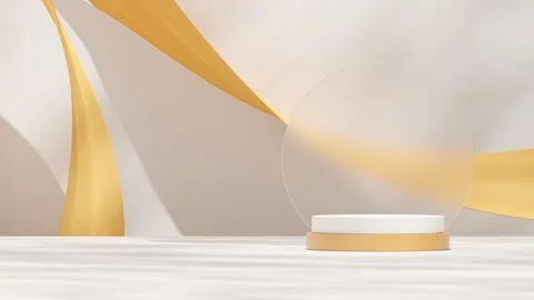 Beautiful minimalistic design of geometric frames and podiums for product displa Stock-Illustration