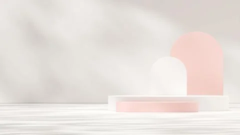 Beautiful minimalistic design of geometric frames and podiums for product displa Illustrazione stock