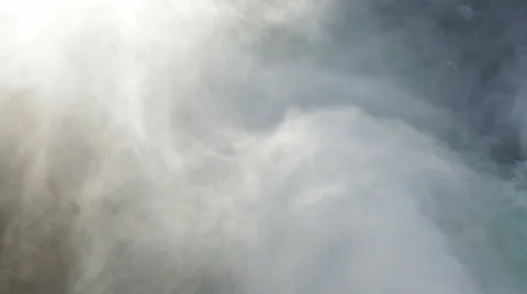 Beautiful mist at the base of a waterfall Stock Footage 43109373