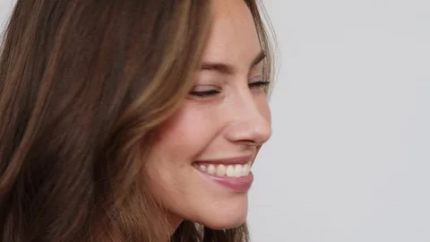 Beautiful Model with Brows on Fleek, Smiling at the Camera 스톡 동영상 116892352