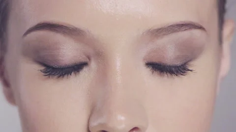 Beautiful model Eyes close up Stock Footage 49653497