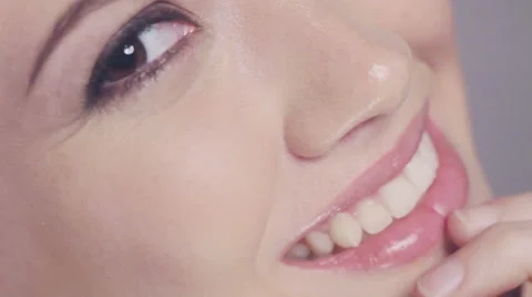Beautiful model Eyes close up Stock-Footage 49654409