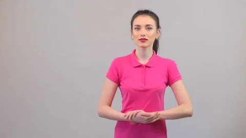 Beautiful model girl posing at studio Stock Footage 73635026