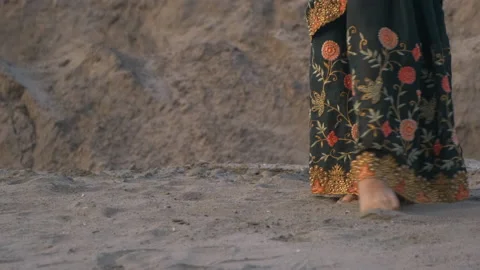 Beautiful model in indian style Stock Footage 133239858